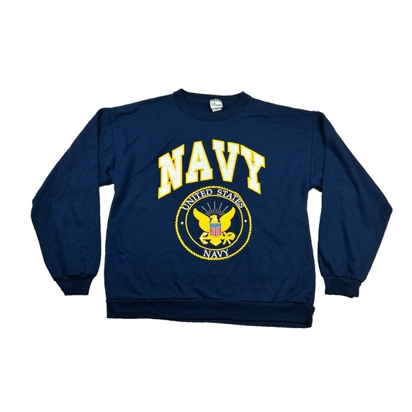 Vintage Other - Vintage Haband Navy Sweatshirt Mens Medium Military United States USA 80s 90s